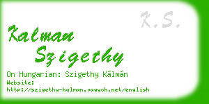 kalman szigethy business card